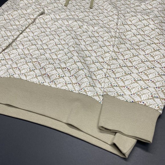 Nike Essentials AOP Fleece Men's Sizes Hoodie Limestone DM6911-250 - Picture 5 of 7